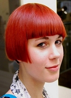 fryzura krótka 10, czerwone włosy krótkie, czerwony bob